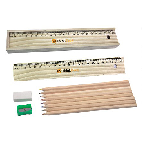 Wooden pencil set