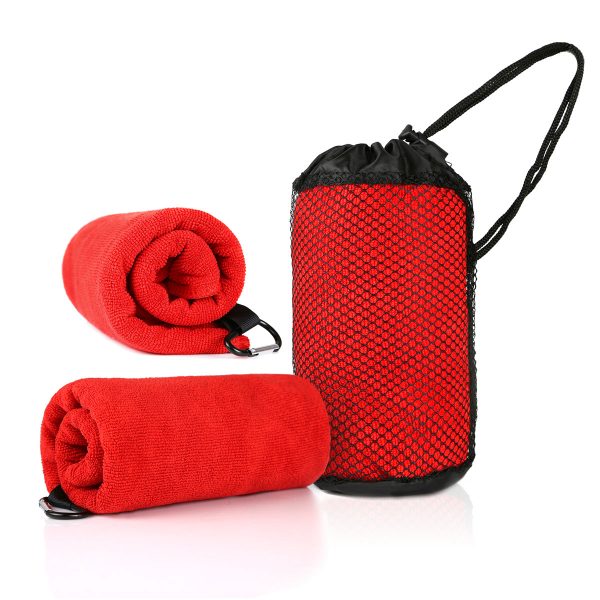 Red Thalia Towel with netting