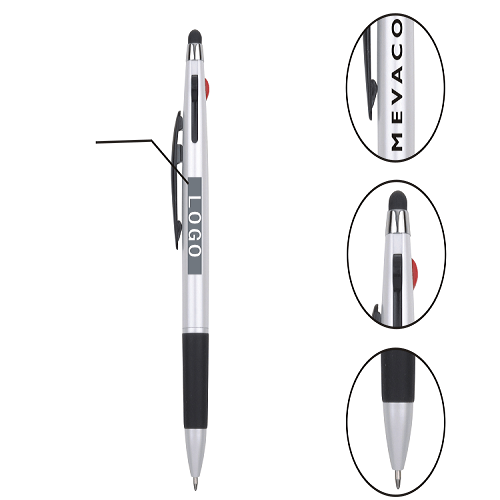 Tricolored Pen with Stylus