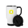 Cheap travel mug for promotional use with full color printing snap sample
