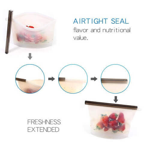 Singapore Cheap Reusable Silicone Food Storage Bags supplier wholesale detail pic