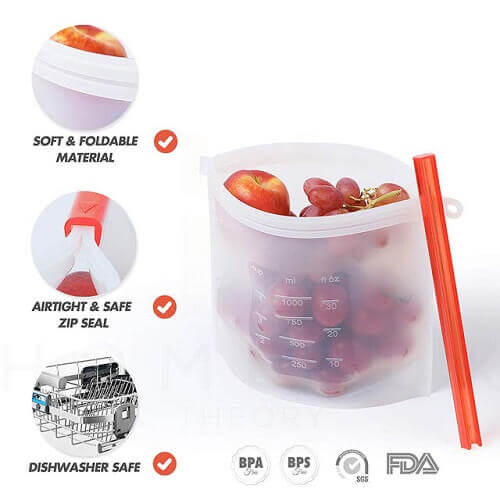 Singapore Cheap Reusable Silicone Food Storage Bags supplier wholesale pic 3