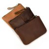 premium custom leather coin pouch