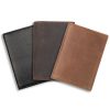 Leather Passport holder with customised logo print Singapore color option pic