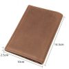 Leather Passport holder with customised logo print Singapore size dimension