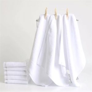 Ulisse White Square Small Towel Printing