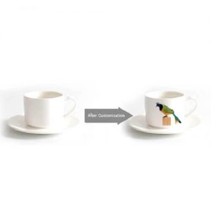 Quin Ceramic Coffee Cup With Saucers