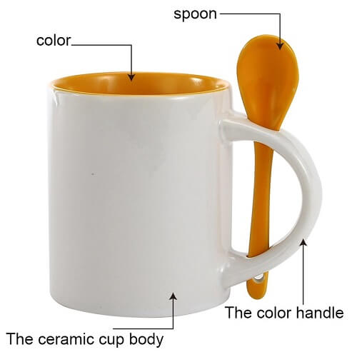 singapore custom mug printing with spoon