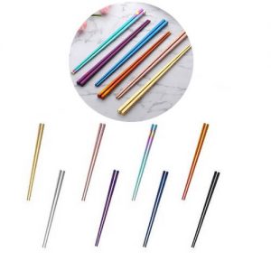 Khun Multicolour Stainless Steel Chopsticks (5 pcs set)