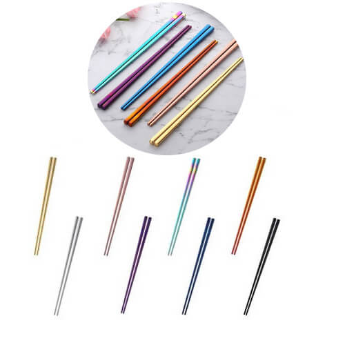 Multicolour Stainless Steel Chopsticks