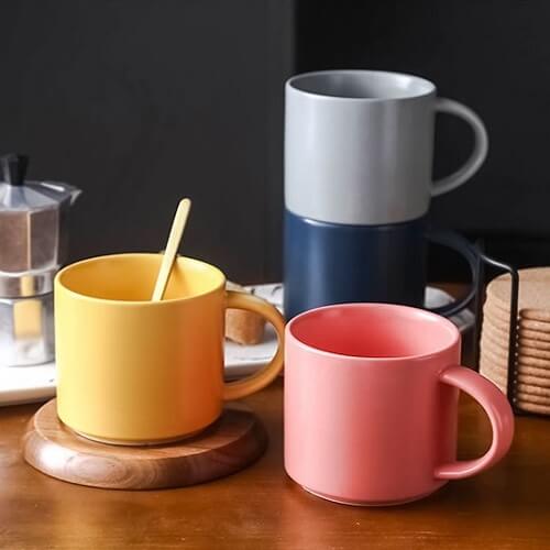 Modern Style Solid Colour Ceramic Mug Singapore Wholesale