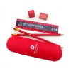 Custom Made Logo Print Stationery Set With Red Pencil Case Picture 5