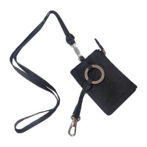 Vianey PU Leather Card Holder With Lanyard
