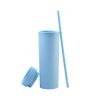 Singapore Supplier Colored Frosted Tumbler With Straw Picture 2