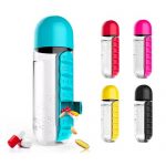 Custom water bottle with pill compartments