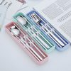 Custom Stainless Steel Korean Cutlery Set With Storage Case- Picture 2 Custom Stainless Steel Korean Cutlery Set With Storage Case Picture 2