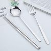 Custom Stainless Steel Korean Cutlery Set With Storage Case- Picture 3 Custom Stainless Steel Korean Cutlery Set With Storage Case Picture 3