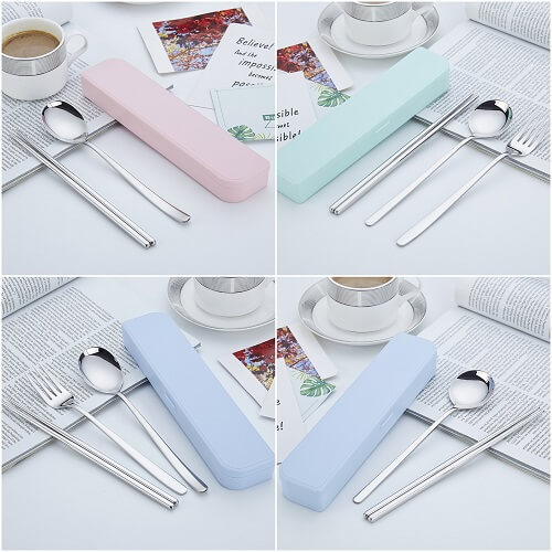 Custom Stainless Steel Korean Cutlery Set With Storage Case- Picture 5 Custom Stainless Steel Korean Cutlery Set With Storage Case Picture 5