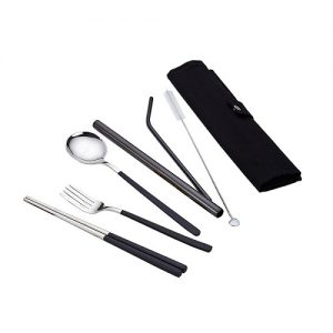 Annah Cutlery Set With Fabric Pouch  