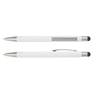 Aluminium Stylus Ballpoint Pen White Barrel - view 2 Singapore
