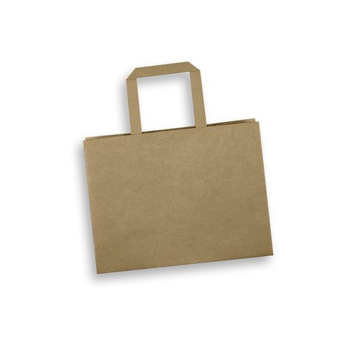 aq2533tr-2.jpg Medium Landscape Paper Bag – Flat Paper Handles