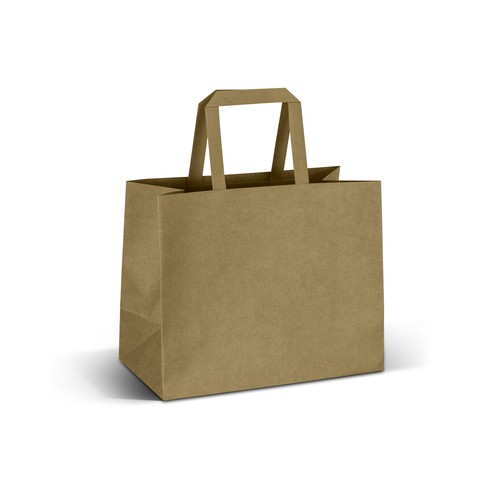aq2533tr-5.jpg Medium Landscape Paper Bag – Flat Paper Handles