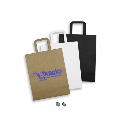 Large Portrait Paper Bag – Flat Paper Handles
