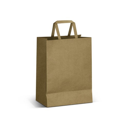 Large Portrait Paper Bag – Flat Paper Handles