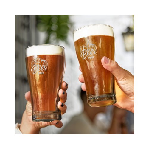 aq2538tr-2.jpg Schooner Beer Glass 425ml – Nucleated Base