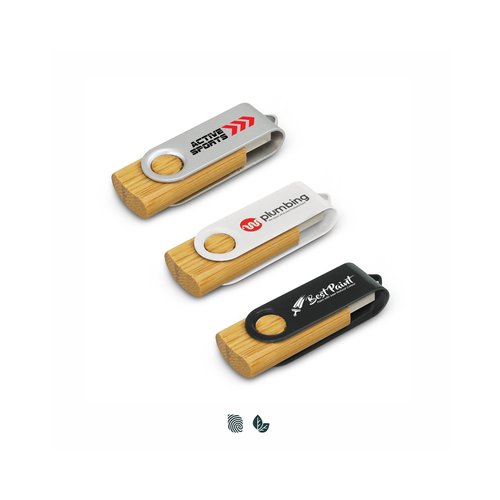 aq2544tr-0.jpg Bamboo Swivel USB Flash Drive 4GB – Aluminium Clip