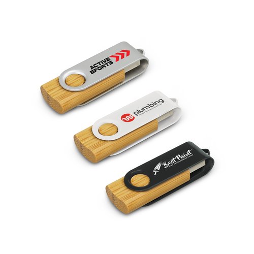 aq2544tr-1.jpg Bamboo Swivel USB Flash Drive 4GB – Aluminium Clip
