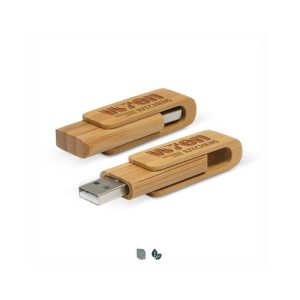 Bamboo USB Flash Drive 4GB – Wooden Swivel