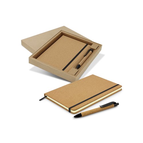 aq2550tr-0.jpg A5 Cork Notebook & Pen Gift Set – Eco, Boxed