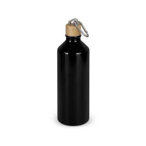 Aluminium Water Bottle 750ml – Bamboo Lid & Carabiner