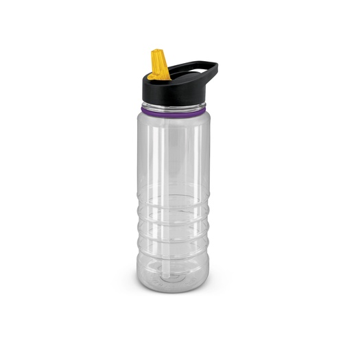 aq2559tr-2.jpg Tritan Water Bottle 750ml – Flip-Straw Lid (Clear/Black)