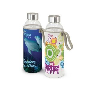 Full-Colour Glass Water Bottle 600ml – Neoprene Sleeve