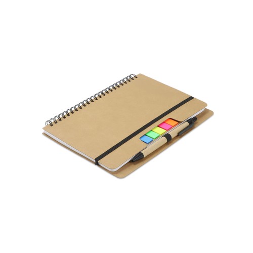 aq2588tr-2.jpg Kraft Notebook with Sticky Notes & Flags – Wiro-Bound