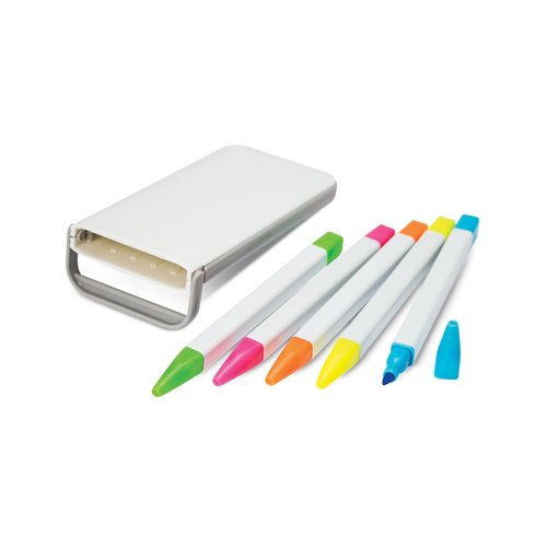 aq2591tr-2.jpg Highlighter Set – 5 Colours, Plastic Case