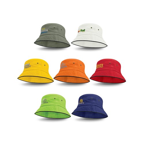 aq2599tr-6.jpg Cotton Twill Bucket Hat – UPF50, Sweatband (Plain & Sandwich Trim)