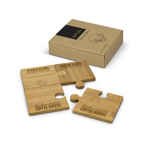 aq2611tr-0.jpg Bamboo Puzzle Coaster Set of 4 - Gift Boxed - Singapore