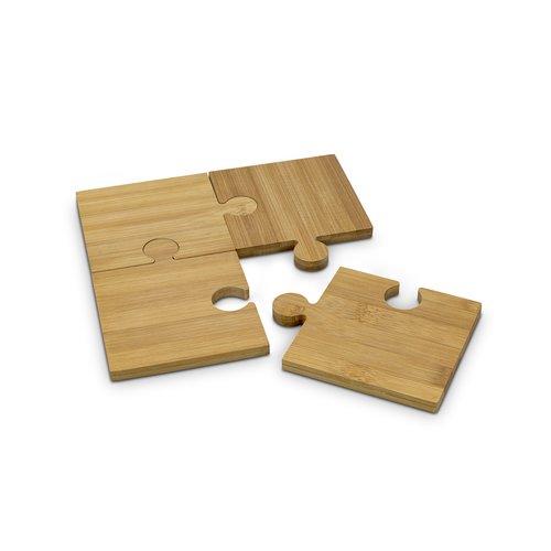 aq2611tr-2.jpg Bamboo Puzzle Coaster Set of 4 - Gift Boxed - Singapore