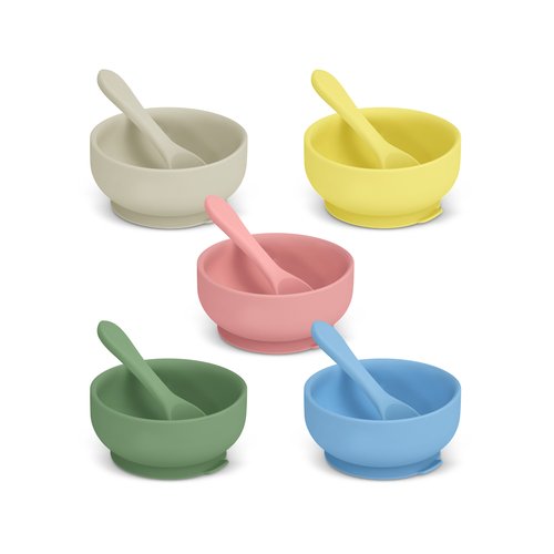 aq2622tr-0.jpg Kids Silicone Suction Bowl & Spoon Set - Singapore