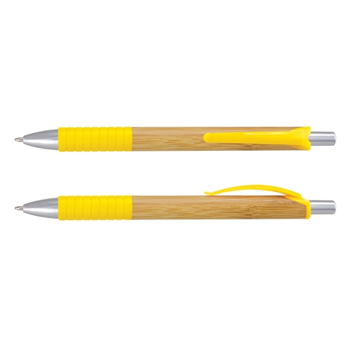 Bamboo Ballpoint Pen Chrome Trim - view 3 Singapore Bamboo Ballpoint Pen Chrome Trim - view 3 Singapore