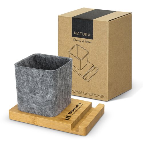 Bamboo Desk Organiser with Phone Stand - view 2 Singapore