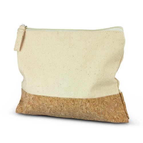Cotton Canvas and Cork Pencil Case - view 3 Singapore Cotton Canvas and Cork Pencil Case - view 3 Singapore