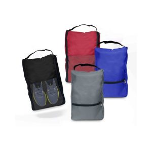 Custom 600D shoe bag with back zip compartment - Singapore