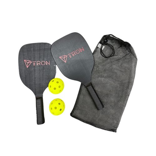 Custom Wooden Pickleball Paddle Set with Balls & Mesh Bag