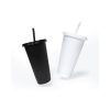 Custom Plastic Tumbler With Straw Singapore Custom plastic tumbler with cover and straw - logo drinkware Singapore