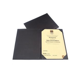 Custom single-sided PU certificate holder - Singapore