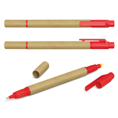 Eco Kraft Ballpoint Pen with Highlighter - view 3 Singapore